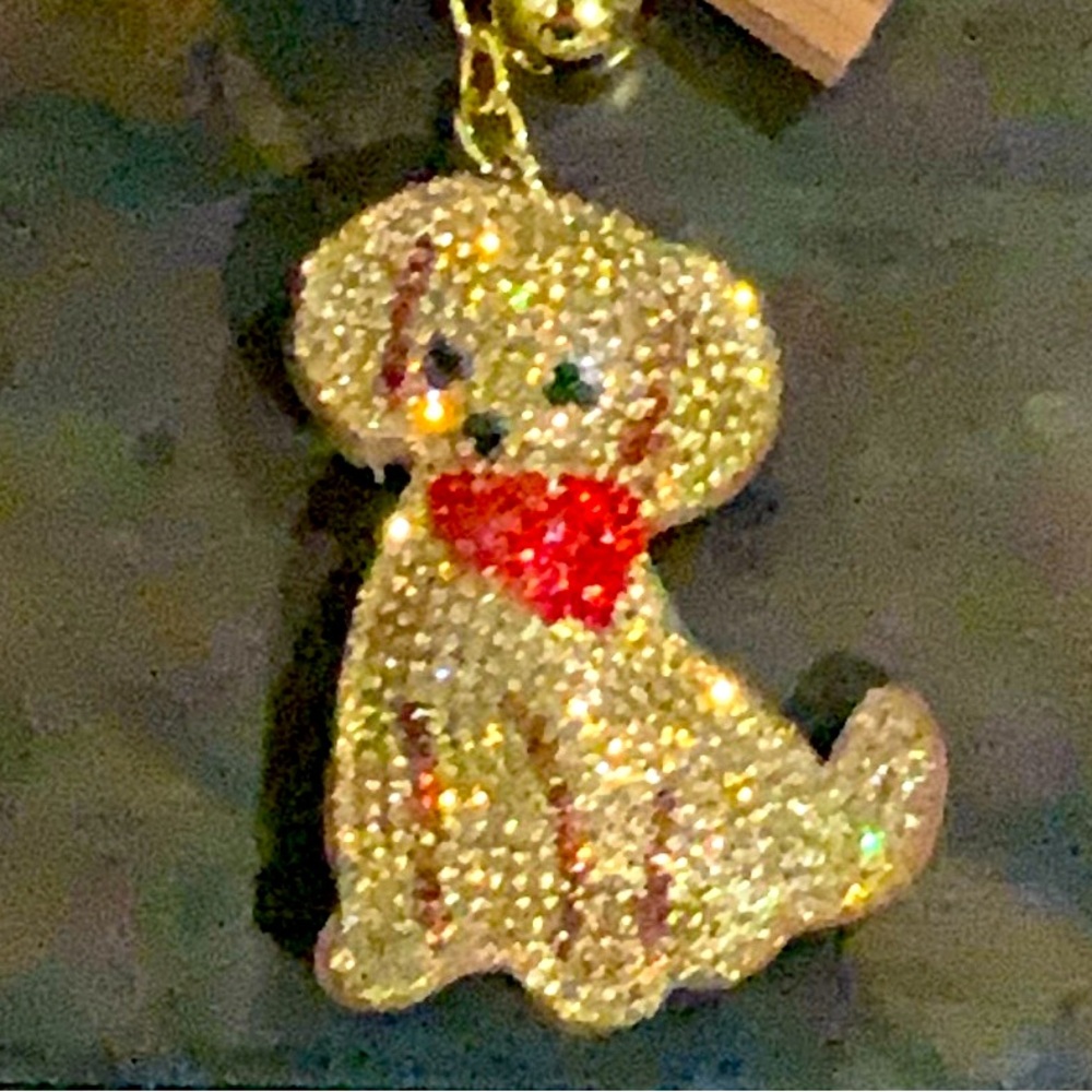 Bling Rhinestone puppy Keychain/ Purse Charm